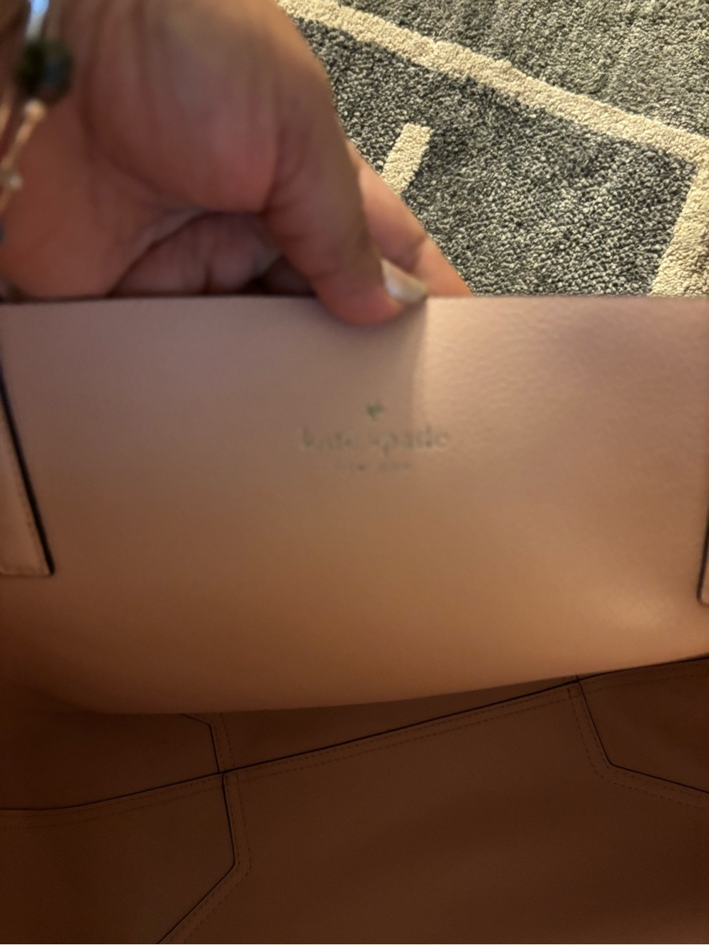 kate spade Pink Floral Tote with Matching Pouch - Picture 5 of 13